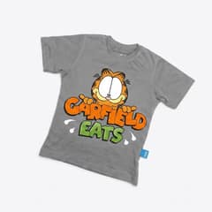 Kaos Garfield - warna Abu-abu