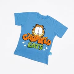 Kaos Garfield - warna Biru Muda