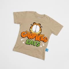 Kaos Garfield - warna Krem