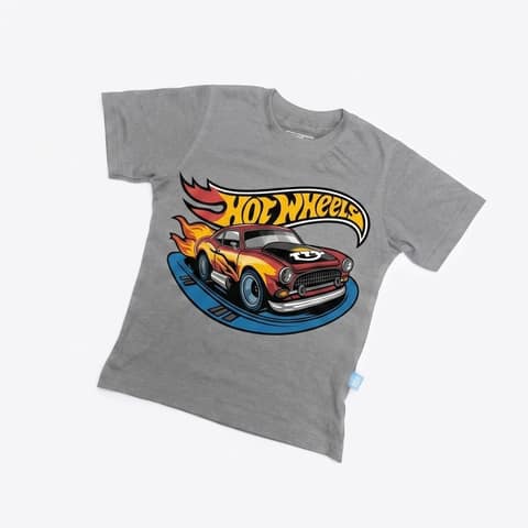 Kaos Hot Wheels - warna Abu-abu