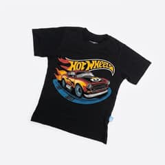 Kaos Hot Wheels - warna Hitam