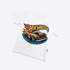 Kaos Hot Wheels - warna Putih
