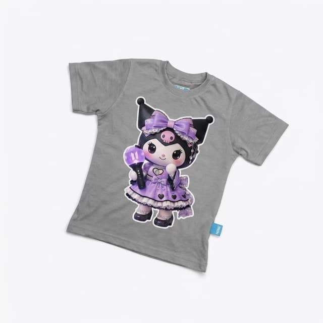 Kaos Kuromi Ungu - warna Abu-abu