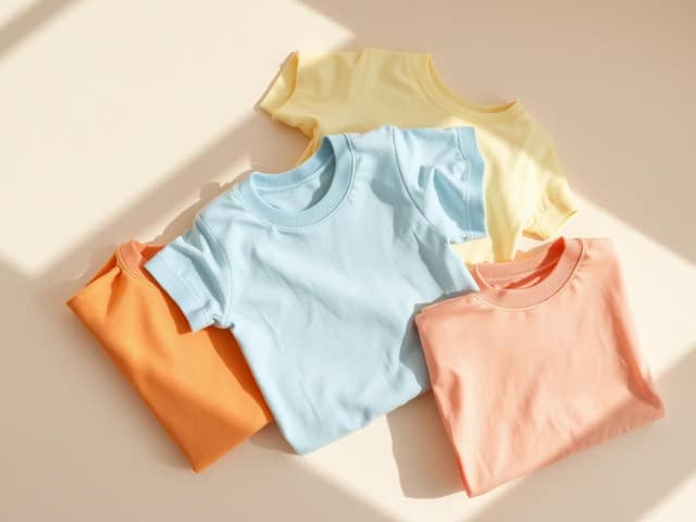 Koleksi kaos anak Gamaliel Kids Store dengan warna-warna pastel lembut