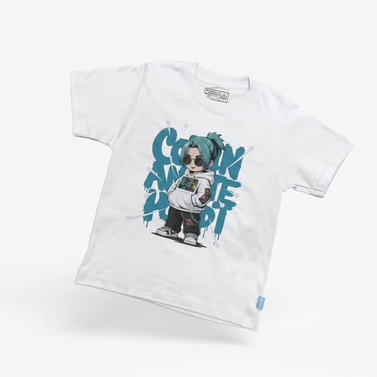 Kaos Anak Anime - warna Putih