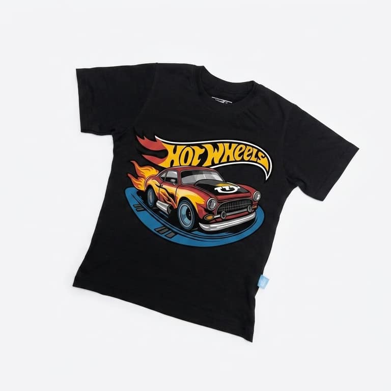 Kaos Hot Wheels - warna Hitam
