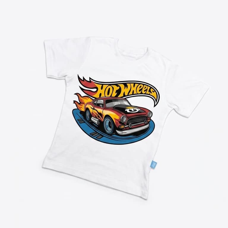 Kaos Hot Wheels - warna Putih