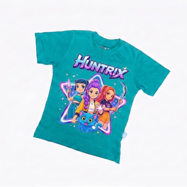 Kaos Huntrix - warna Tosca