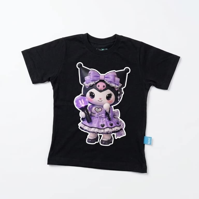 Kaos Kuromi Ungu - warna Hitam