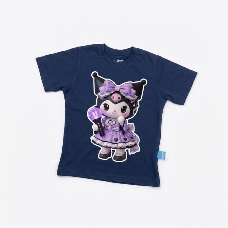 Kaos Kuromi Ungu - warna Navy