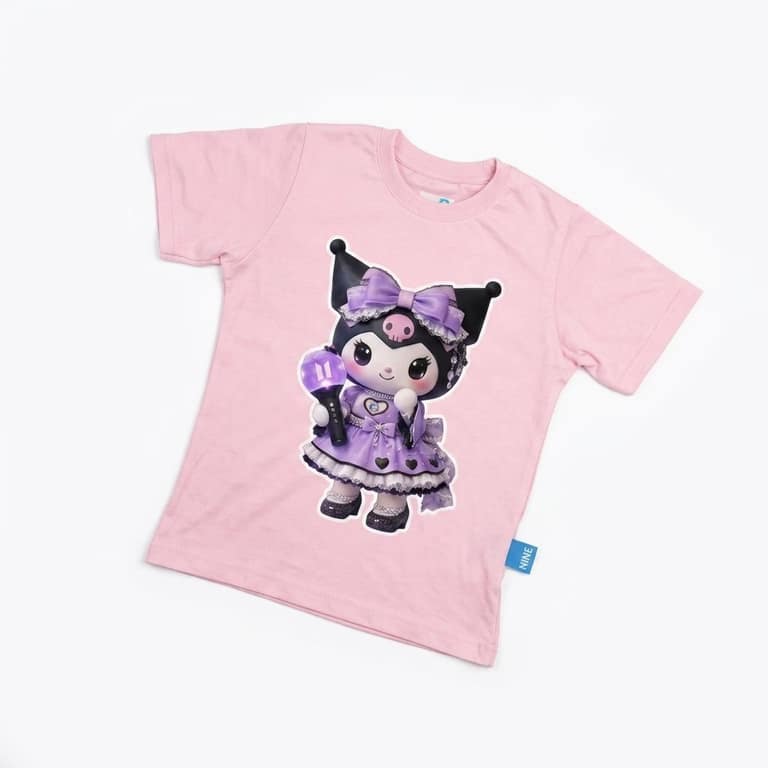Kaos Kuromi Ungu - warna Pink