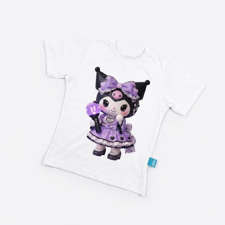 Kaos Kuromi Ungu - warna Putih