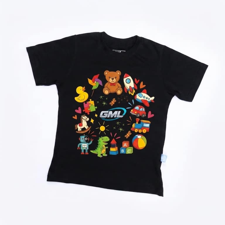 Kaos Mainan Anak - warna Hitam