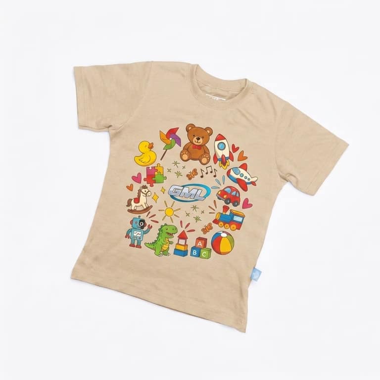 Kaos Mainan Anak - warna Krem