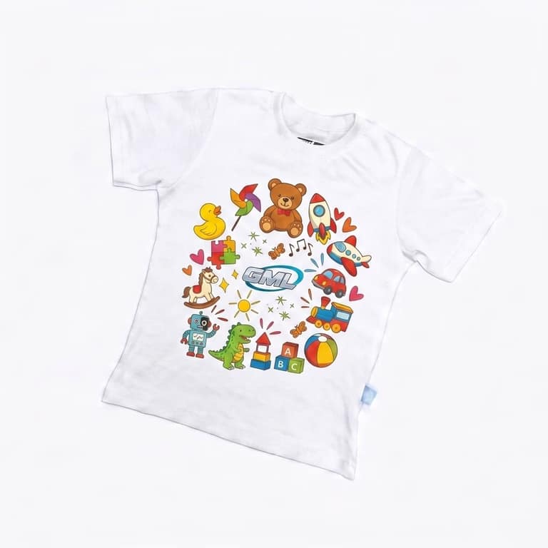Kaos Mainan Anak - warna Putih